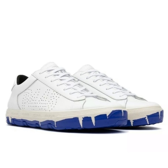 P448 CSL royal blue white leather low top sneakers - Picture 1 of 9